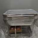 Alpha Living 6 Pack - Disposable Chafing Dish Buffet Set, Half Size Pans, Welded Body Food Warmers for Parties, Fuel Cans Complete Set, Warming Trays (Complete Kit (with Racks))