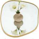Irregular Wall Mirror Asymmetrical Mirror,22.5''x30'' Gold Mirror for Bathroom Bedroom Living Room Entryway, Decorative Modern Mirror,Wall Mounted Gold