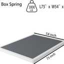 OSASET Low Profile Box Spring Full - 3 Inch Box Spring Full Heavy Duty Bed Foundation Metal Bed Base Easy Assembly
