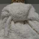 Ultra Soft Cozy Sherpa Throw Blanket, Solid Antique White Light Weight Warm Decorative Boho Style Plush Throw Blanket Cover for Sofa, Couch, Bedroom,Travel, Pattern Reversible, 50x60