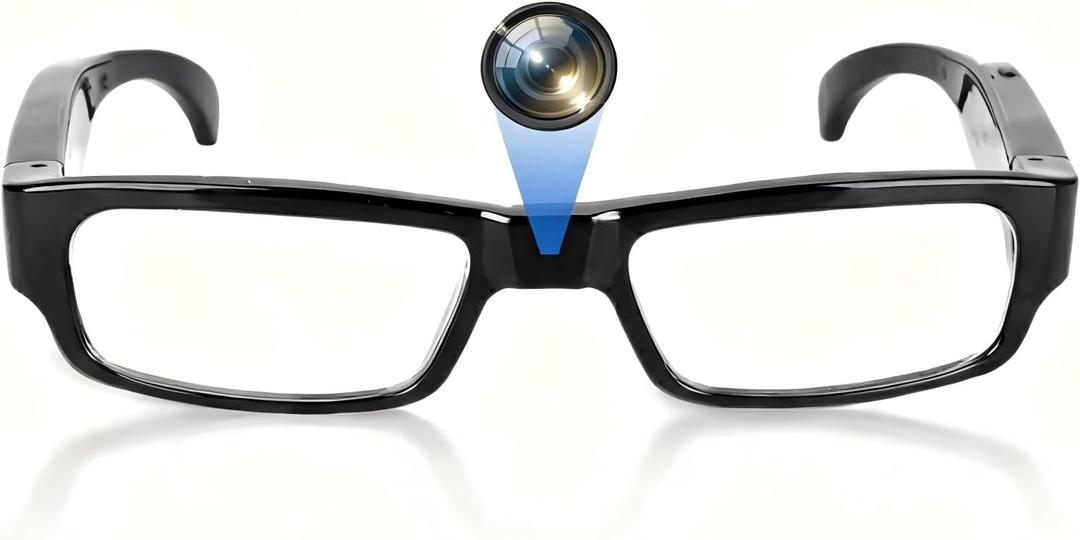 Limiete 1080P HD Spy Glasses Camera  128GB Built-in Memory/Lightweight 36 g Frame/Up to 120 Min Battery/EIS Stabilization + Low-Light Mode/Plug & Play USB, No Wi-Fi Needed