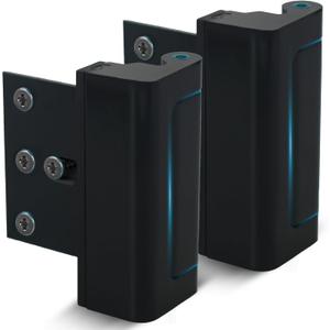 Dwell+Good Door Locks (2-Pack) - Easy To Install Aluminum Home Security Door Locks for Front Door - Child Proof Door Lock for Kids Safety - Withstand 800 lb of Force & Tamper Proof Top Door Lock Latch (Black)