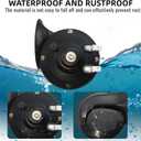 Super Loud Train Horns 12-volt electric snail waterproof high-pitch dual horns, suitable for car, truck,loud motorcycle horn bicycle and boat accessory (black)