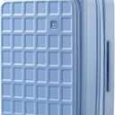 Expandable Top Opening 24 Inch Checked Luggage with Spinner Wheels, Large Suitcase with TSA Lock, Hard Shell Travel luggage Suitcases for Men Women, for 12+Days Travel, Blueberry Blue, Checked-Medium 24-Inch