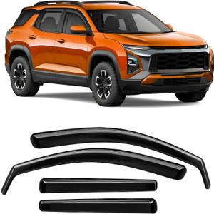 in-Channel Rain Guards Compatible with Chevrolet Equinox 2025-2026 (NOT for EV), Durable Side Windows Rain Guard Wind Visor 2025 2026 Equinox Window Deflectors Black 4 PCS