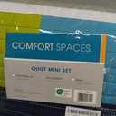 Comfort Spaces Quilt Set Trendy Casual Fun, Vibrant Color Design, Hypoallergenic All Season, Lightweight Coverlet Bedspread Cozy Kids Bedding & Sham Full/Queen Pierre Navy/Blue 3 Piece