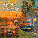 Vintage Country | 2026 12 x 24 Inch (Hanging) Monthly Square Wall Calendar | Featuring the Artwork of Geno Peoples | Plastic-Free | Hopper Studios | Cars and Trucks Artist