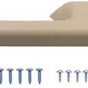 MOTOKU 27 inch Tan Front Left Door Armrest Repair Kit for GMC Yukon Sierra for Chevrolet Tahoe Avalanche Suburban Silverado 1500 2500 3500 2010-2014, Door Panel with Release Handle Above Armrest