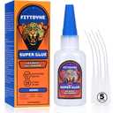Super Glue Clear 30 g(1.06 oz.), Strong Fast Drying Waterproof Liquid Adhesive for Plastic, Metal, Wood, Rubber, Ceramic, Leather Repair, Rhinestone Jewelry, DIY Crafts