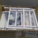 Furologee Nightstands Set of 2, End Tables Set of 2 with Charging Station and LED Lights, White Night Stands with 2 Fabric Drawers, Bedside Tables for Living Room/Bedroom