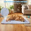 NAMOTEK Washable Dog Cooling Mat Ice Silk Cool Mat for Pet Self Comfortable Blanket Dog Pad