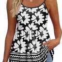 WIHOLL Tank Tops for Women Dressy Casual Sleeveless Tops Summer Fashion Beach Vacation Clothes Spaghetti Strap Tank Top (Black, XL)