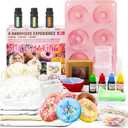 WhizToys Soap Making Kits for Kids and Adults,Kit para Hacer Jabones,Silicone Donut Molds,DIY Craft Supplies,Perfect Birthday Holiday Gifts for Girls 8-12,Fun,Easy,Creative