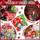 3 x Elanket 40 Pcs Happy Christmas Treat Bags With Handles - Assorted Goodie Bags for Trick-or-Treat, Party Favors - Cute Snowman Designs for Classroom Decorations