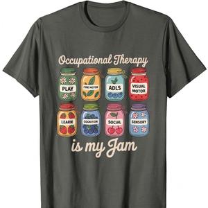 Occupational Therapy is My Funny Jam OT Therapist Women Men T-Shirt, M, Gray