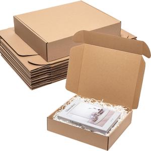 Shipping Boxes 13x11x3 Inches 20 Pack Corrugated Cardboard Mailing Boxes for Small Business, Kraft Medium Literature Mailer Packaging Supplies Brown