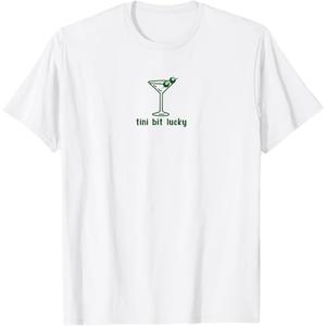 Tini Bit Lucky Funny Martini 8 Ball Patricks Day T-Shirt (Small)