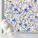 SOMWISE Rainbow Window Privacy Film,Heat Control,UV Blocking,Anti-Glare,Day & Night Privacy Protection & Decoration for Home, Bathroom,Glass Door,Static Cling,Renter-Friendly with Installation Tools