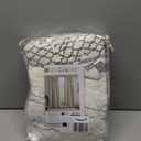 INK+IVY Imani 100% Cotton SINGLE PANEL Curtain Tufted Chenille Stripe Geometric Print Mid-Century Look Rod Pocket Top Drape for Living Room, Privacy Window Treatment for Bedroom, 50" x 84", Ivory