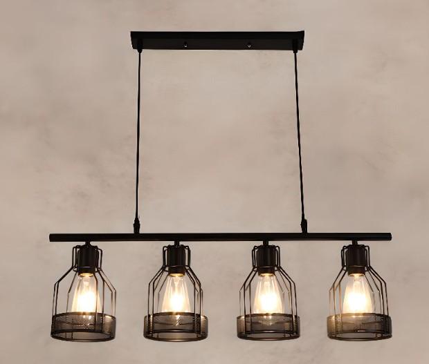 Steampunk Cast Iron Island Light with 4 Lights for Commercial Use, 220V-240V