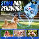 Dog Bark Deterrent Device - 3X Ultrasonic Anti-Bark Device with 5 Adjustable Levels, 30ft Range for Indoor/Outdoor Use Rechargeable & Portable for Your or Neighbor's Dog with Flashlight (Blue)