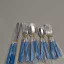 ANNOVA Silverware Set Stainless Steel Colorful Tableware Kitchen Flatware Set Utensils, Includes Dinner Knives, Forks, Spoons, Salad Forks & Dessert Spoons (Blue, 20 Pieces)