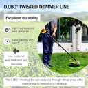 2 x T-03866 Twisted Trimmer Line for Makita Weed Wacker String0.080, Green, 175, 1/2 lbs.