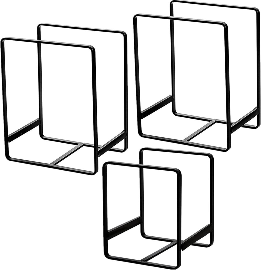 3 Pack Metal Dish Organizer, Space Saving Plate Organizers for Cabinet, Kitchen Cabinet Dish Drying Racks Organizer for Plates, Pots and Pans