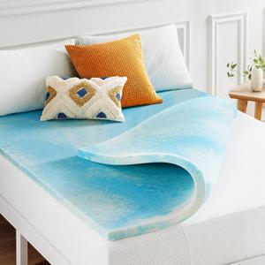 Best Price Mattress 1.5 Inch Swirl Gel AeroBreeze Cooling Air Flow Memory Foam Mattress Topper, Dorm Essentials, Full