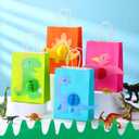 16 Pcs Dinosaur Party Favor Bags with Handles Dino 3D Honeycomb Bag Dinosaurs Candy Goodies Supplies for Birthday Baby Shower Party Decor