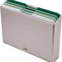 Joseph Joseph Folio 4-Piece Colour coded Cutting Board Set, Slimline case for organized Kitchen storage, Sage Green (14.1"L x 10.3"W)