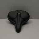 Oversized Bike Seat, Wide Bicycle Seat for Women Men Comfort, Universal Waterproof Bike Saddle Replacement with Safety Reflective Strip for Peloton, Exercise Bikes, Cruiser, City Bikes (Black/White)