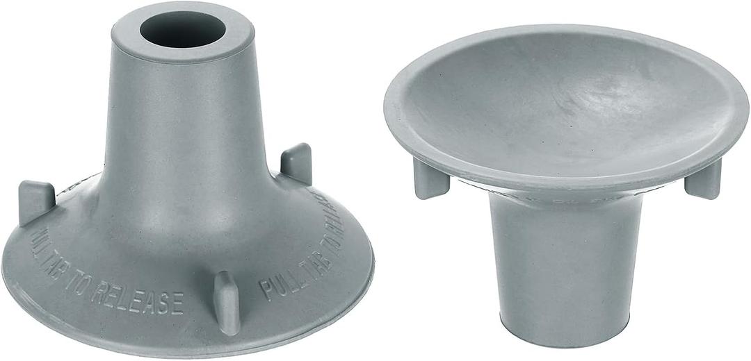 uxcell 2Pcs Replacement Feet for Shower Chair Bath Seat, 7/8" ID Heavy Duty Non Slip Rubber Suction Cup, Feet Chair Leg Caps for Shower Stools and Transfer Bench, Gray (Grey)