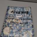 Anidaroel Home Office Chair Rug for Hardwood Floor, 36"x48" Rolling Chair Protector, Computer Gaming Rug, Low Pile Carpet Floor Mat (Blue)