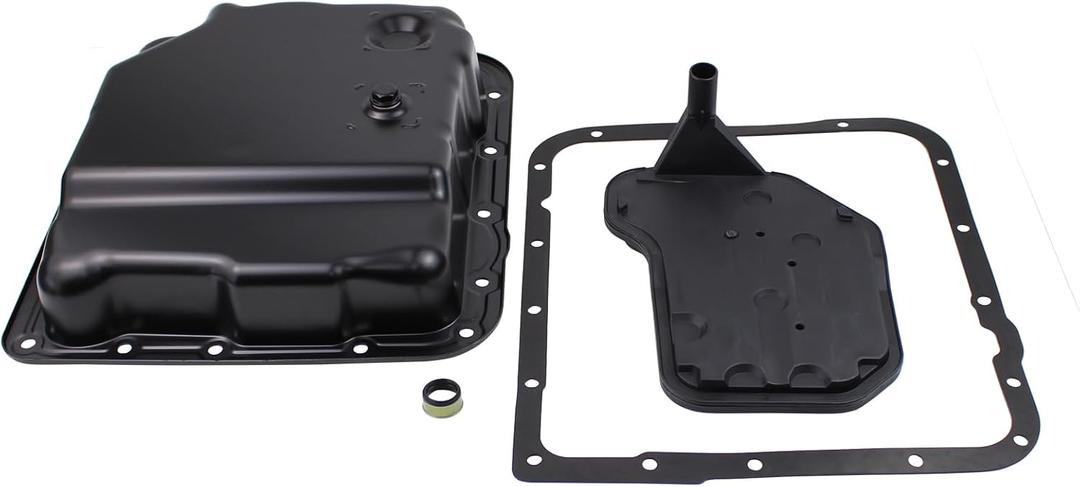 Automatic Transmission Oil Pan with Drain Plug Trans Filter and Gasket Set for 4L60-E 4L65-E 4L70-E