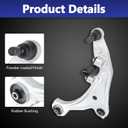 2pcs Front Suspension Lower Control Arm w/Ball Joint Replacement for 2009-2014 Nissan Murano RK622157 RK622158
