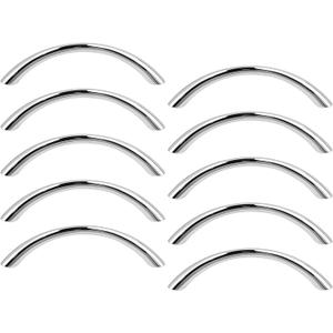 10 Pack Cabinet Pulls Kitchen Cabinet Handles, Modern Minimalist Zinc Alloy Drawer Pulls for Kitchen Bathroom Cabinetry, Wardrobe Door Handle(Bright, 2.5"/64MM)