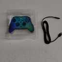 PDP Gaming REMATCH Enhanced Wired Gaming Controller: Licensed Xbox Series X|S Gamepad, Xbox One, PC, Mappable Back Buttons, Customizable Triggers, Audio Control, Companion App: Glitch Green/Blue