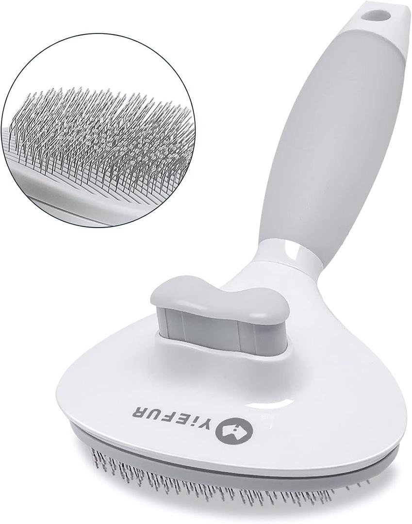Cat Hair Brush,Cat Brush for Shedding,Soft Silicone Self Cleaning Brushes for Short and Long Haired Cats for Grooming and Shedding (White) Cat Hair Brush,Cat Brush for Shedding,Soft Silicone Self Cleaning Brushes for Short and Long Haired Cats for Grooming and Shedding (White)