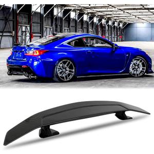 JMTBNO 46Inch Universal Rear Spoiler, Carbon Fiber ABS Sport Style Racing Spoiler Truck Wing Lightweight,Rear Trunk Spoiler Wing Lid Tail Deck Spoiler Fit for Sedan Coupe Hatchback