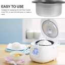 PRETYZOOM 1.5L Replacement Rice Cooker Inner Pot Non-Stick Aluminum Alloy Bowl Compatible with Small Rice Cookers Easy to Clean and Heat Evenly
