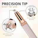 Hair Removal for Women, 2 In1 Eyebrow Epilator Eyebrow Trimmer Body Hair Groomers Electric Hair Remover for Eye Brows Hair Removal Lip Hair Shaver Hair Removal Device