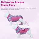 Recovery Suit for Female & Male Dogs After Surgery, Breathable Dog Onesie Cone Alternative, Anti-Licking Surgical Suit for Spay Neuter Wounds (L-(Back:18"-19"), Fuchsia Leopard)