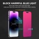 EGKimBa Privacy Screen Protector for iPhone 16 Pro Max, 6.9 inch Tempered Glass Gradient Colorful Anti Blue Light HD Full Coverage