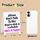 Dont Talk to Her Shes A Yapper Funny Reminder Desk Sign Black Board Style Office Table Decorative Plaque Gag Gift for Coworkers Friends Home Workspace Acrylic Humorous Cubicle Tabletop Desk Decor