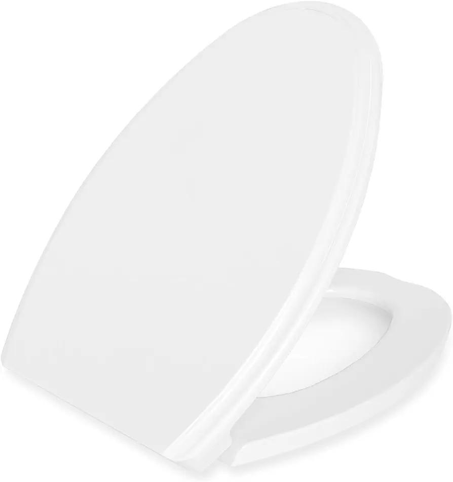 Elongated(Oval) Toilet Seat, Quick-Attach Hardware Metal Hinges, Heavy Duty, Slow Soft and Quiet Close, Durable and Sturdy, Easy to clean, Fits Elongated(Oblong) Toilets, Biscuit/Linen(18.5″) Elongated(Oval) Toilet Seat, Quick-Attach Hardware Metal Hinges, Heavy Duty, Slow Soft and Quiet Close, Durable and Sturdy, Easy to clean, Fits Elongated(Oblong) Toilets, Biscuit/Linen(18.5″)