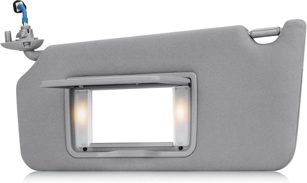 Youxmoto Left Driver Side Sun Visor Replacement for Honda Accord 2008 2009 2010 2011 2012 2013 2014 2015 2016 2017 Grey Car Visor, Replaces# 83280TA0A91ZB, with Vanity Mirror and Light