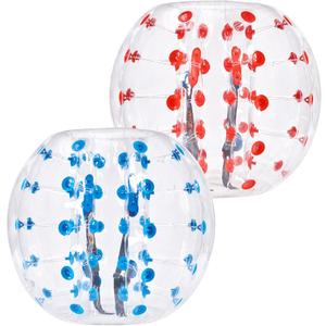 VEVOR Inflatable Bumper Ball 2 Packs; 2FT/3FT/4FT/5FT Body Size Adult Human Bubble Ball, Bumper Bubble Soccer Ball for Teens/Adults