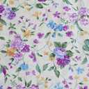 Cotton Fabric by The Yard for Sewing DIY Crafting Fashion Design Printed Floral Washable Cloth Bundles Voile;Full Width cuttable39 x 63inches (100x160cm) (Spring Purple Flowers)