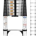 Soctone 12.5FT Telescoping Ladder with Stabilizers, Extension Ladder